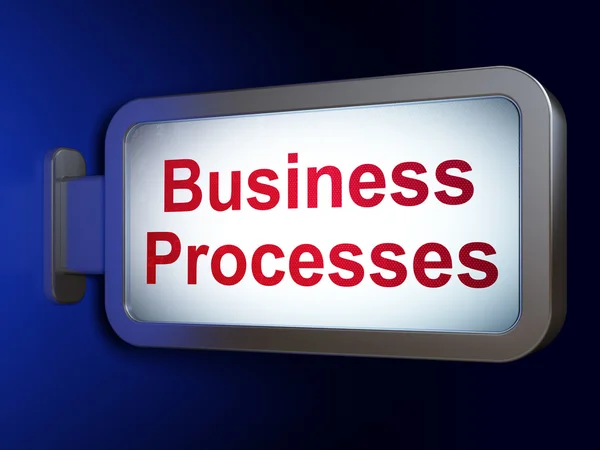 Business concept: Business Processes on billboard background — Stok fotoğraf