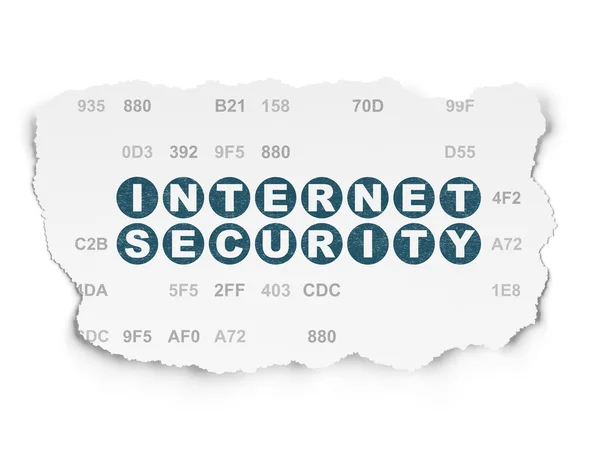 Security concept: Internet Security on Torn Paper background — Stockfoto