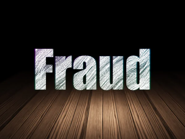 Safety concept: Fraud in grunge dark room — Stock Photo, Image
