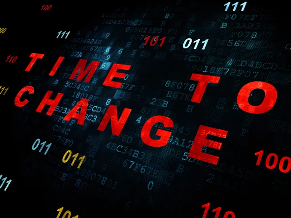 Time concept: Time to Change on Digital background — Stock Photo, Image