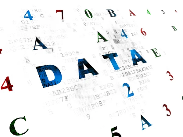 Conceito de dados: Dados sobre fundo digital — Fotografia de Stock