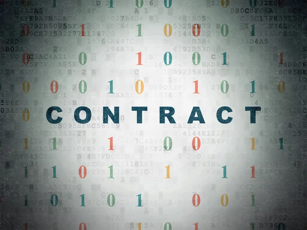 Finance concept: Contract on Digital Paper background — Stok fotoğraf