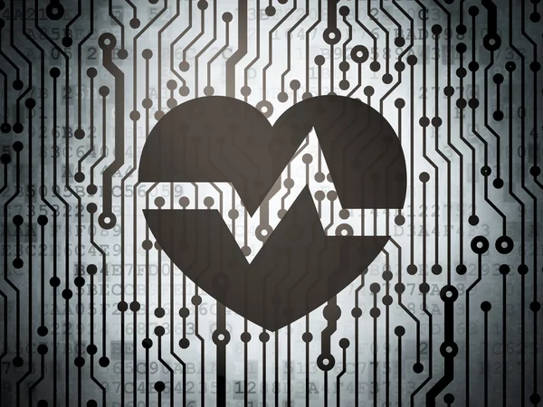 Healthcare concept: circuit board with Heart — Stock fotografie