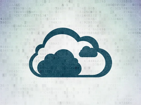 Cloud technology concept: Cloud on Digital Paper background — Stok fotoğraf