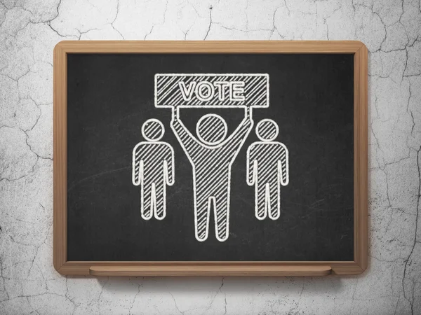 Politics concept: Election Campaign on chalkboard background — Stockfoto