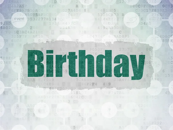 Holiday concept: Birthday on Digital Paper background — Stockfoto