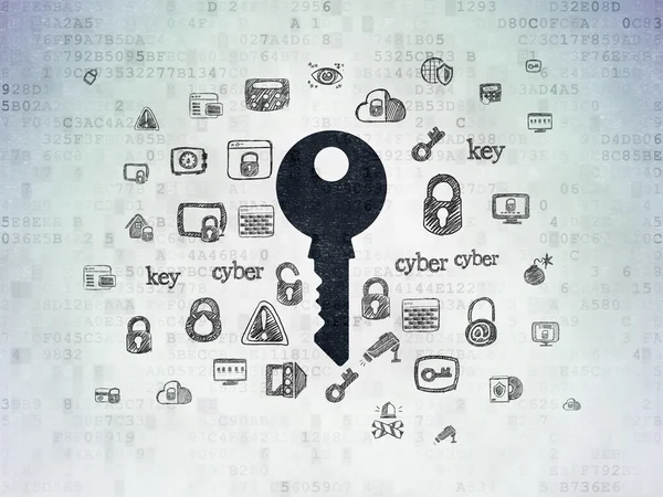 Privacy concept: op digitale papier achtergrond — Stockfoto