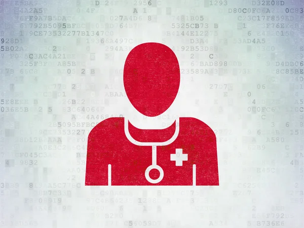 Health concept: Doctor on Digital Paper background — Stok fotoğraf