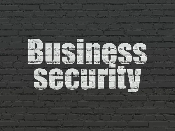 Safety concept: Business Security on wall background