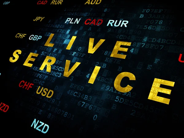 Концепция бизнеса: Live Service on Digital background — стоковое фото