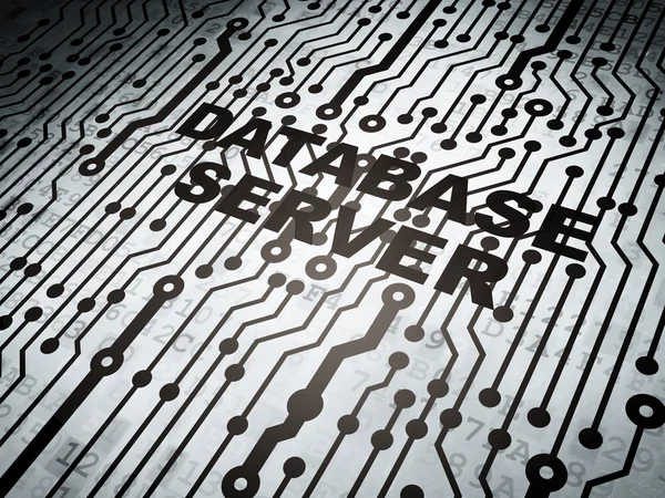 Database concept: circuit board with Database Server — Stock Photo, Image