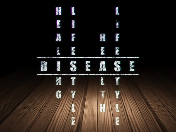 Conceito de medicina: Doença no enigma de palavras cruzadas — Fotografia de Stock