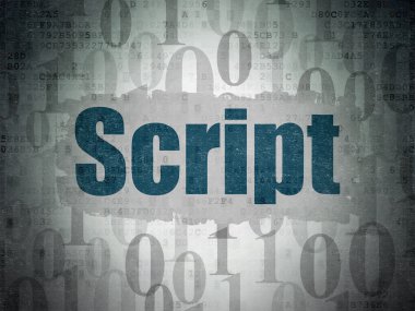 Database concept: Script on Digital Paper background