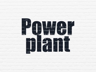 Endüstri kavramı: santral duvar arka plan üzerinde