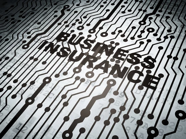 Versicherungskonzept: Leiterplatte mit Betriebsversicherung — Stockfoto