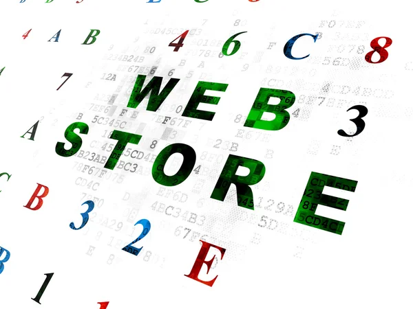 Web development concept: Web Store on Digital background