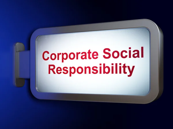 Finance concept: Corporate Social Responsibility on billboard background — Zdjęcie stockowe