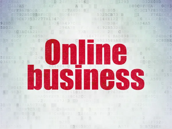 Conceito de finanças: Negócios on-line em fundo de papel digital — Fotografia de Stock