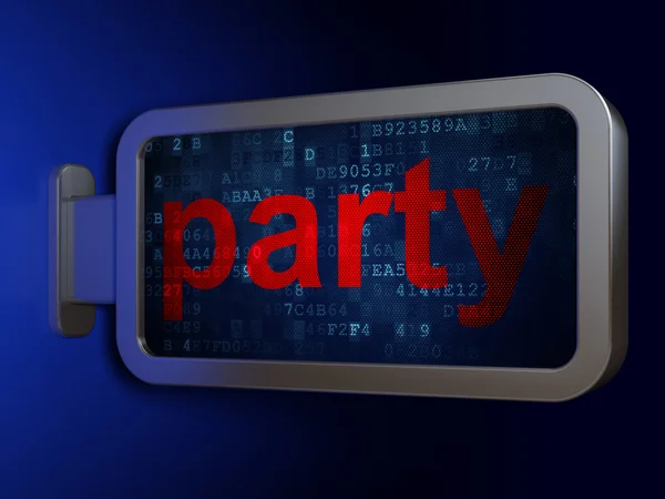 Koncepció ünnep: Party a billboard háttér — Stock Fotó