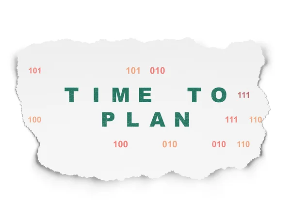 Koncepcja Timeline: czas na Plan na tle rozdarty papier — Zdjęcie stockowe
