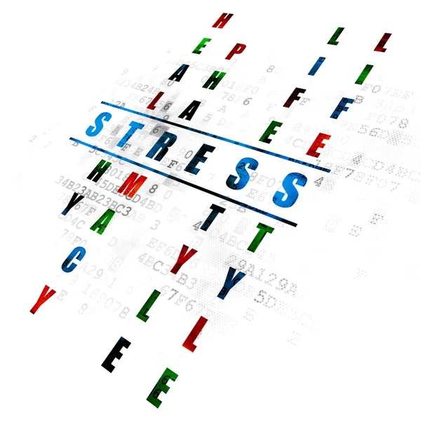 Medicin-konceptet: Stress i korsord — Stockfoto