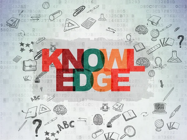 Learning concept: Knowledge on Digital Paper background — ストック写真