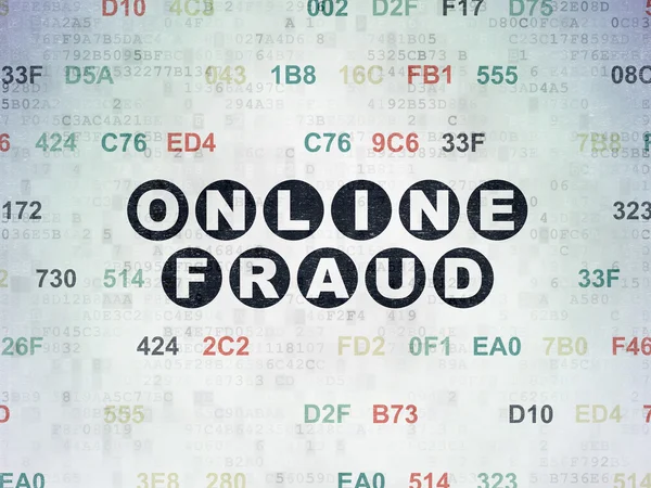 Schutzkonzept: Online-Betrug auf digitalem Papier — Stockfoto