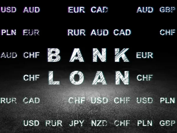 Money concept: Bank Loan in grunge dark room — Stock Photo, Image