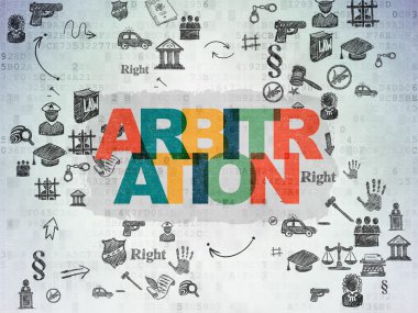 Law concept: Arbitration on Digital Paper background