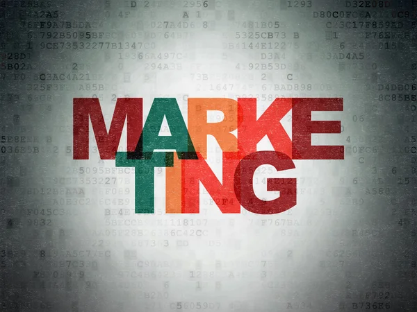 Concetto di pubblicità: marketing su sfondo carta digitale — Foto Stock