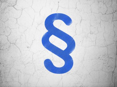 Hukuk kavramı: paragraf duvar zemin üzerine