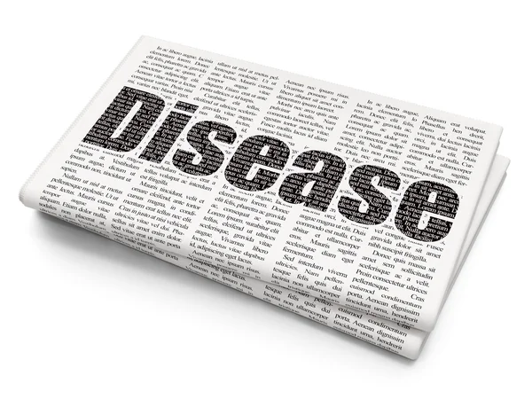 Healthcare concept: Disease on Newspaper background — Stock Fotó