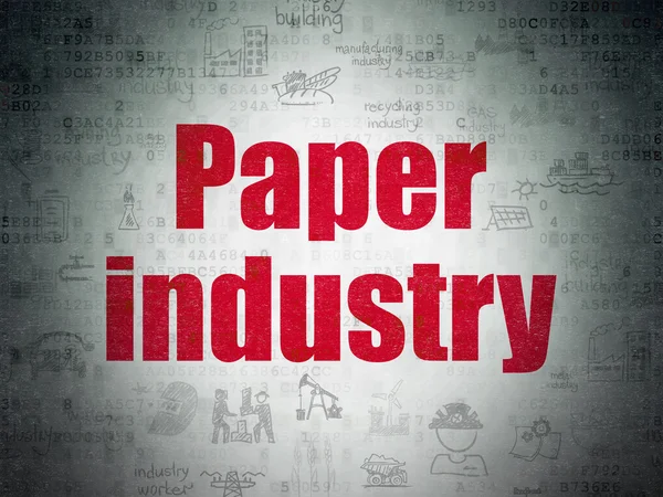 Concepto de industria: Industria del papel sobre fondo de papel digital —  Fotos de Stock