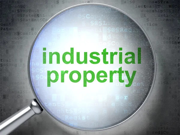 Law concept: Industrial Property with optical glass