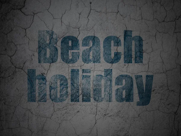 Travel concept: Beach Holiday on grunge wall background — Stock Photo, Image
