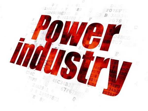 Endüstri kavramı: dijital arka plan üzerinde güç sanayî — Stok fotoğraf