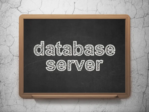 Programming concept: Database Server on chalkboard background — Stok fotoğraf