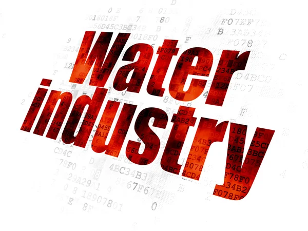 Industrie concept: waterindustrie op digitale achtergrond — Stockfoto