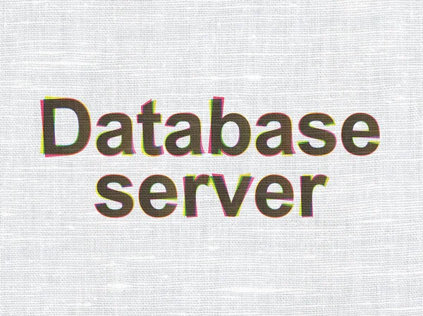 Software concept: Database Server on fabric texture background — Stock Fotó