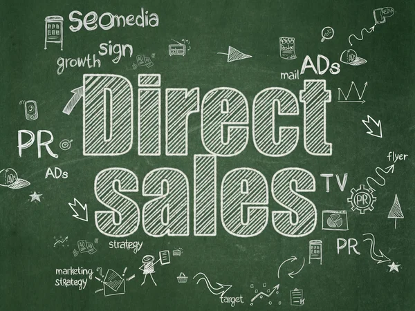 Marketing concept: Direct Sales on School Board background — Stock fotografie