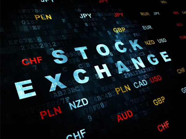 Business concept: Stock Exchange on Digital background — Stok fotoğraf