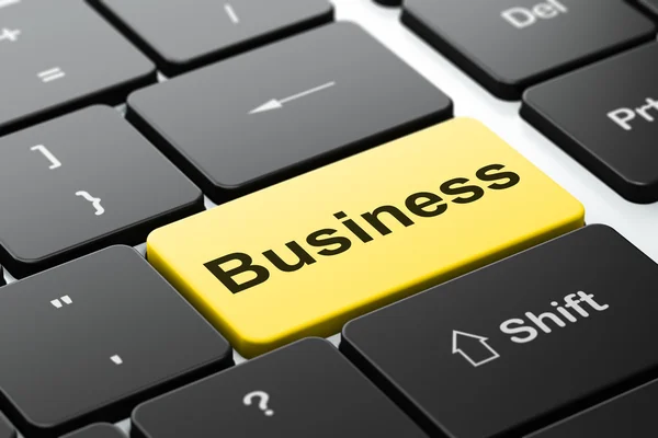 Business concept: Business su sfondo tastiera del computer — Foto Stock