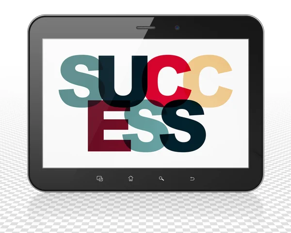 Business concept: Tablet Pc Computer with Success on  display — Stockfoto