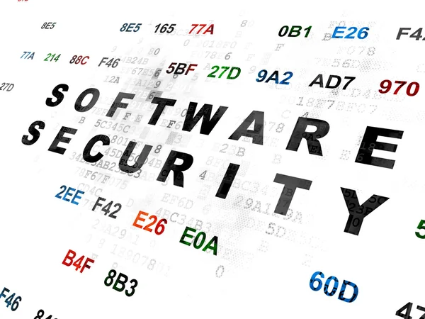 Concetto di privacy: sicurezza del software su sfondo digitale — Foto Stock