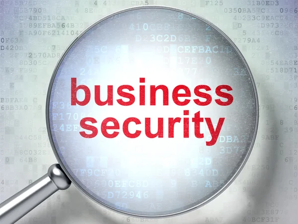 Concetto di sicurezza: Business Security con vetro ottico — Foto Stock