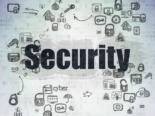 Conceito de segurança: Segurança em fundo de papel digital — Fotografia de Stock