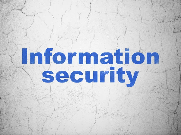 Säkerhetsbegreppet: informationssäkerhet på väggen bakgrund — Stockfoto