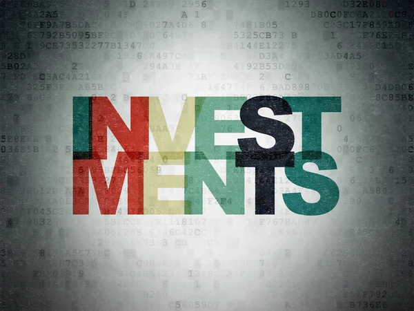 Money concept: Investments on Digital Paper background — Stok fotoğraf