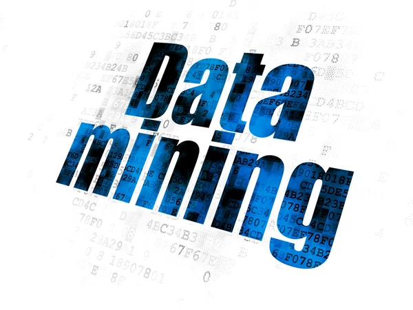 Concetto di informazione: data mining su sfondo digitale — Foto Stock