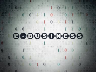 Ekonomi kavramı: E-iş dijital kağıt arka plan üzerinde